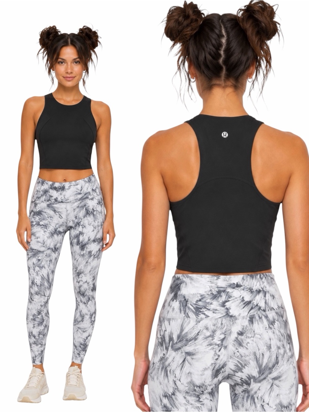 Lululemon – Wunder Train Racerback Tank Top – Black Everlux Cropped – Sz. 6